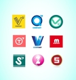 alphabet letter logo set vector image