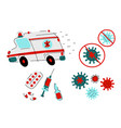 cartoon medical set vector image