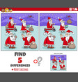 differences game for children with santa clauses vector image