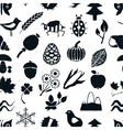 doodle seamless nature pattern vector image vector image
