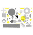 universal trend halftone geometric shapes set vector image