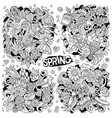 set spring combinations objects and elements vector image vector image