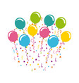 birthday celebration with balloons air party vector image