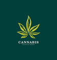 cannabis marijuana leaf logo vector image