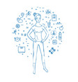 concept of healthy lifestyle vector image