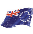 cook islands waving grunge flag vector image vector image