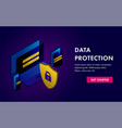 data protection concept isometric template vector image