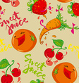 fruits and vegetables seamless pattern vector image vector image