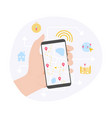 mobile gps navigation concept vector image