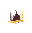 mosque icon silhouette logo design template vector image vector image