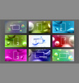 abstract background liquid fluid set vector image