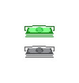 atm cash withdraw money dollar pixel art 8 bit vector image