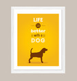 dog poster vector image vector image