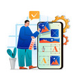 web design concept in modern flat design vector image
