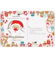 xmas postcard vector image