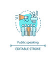 public speaking concept icon oratory vector image