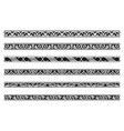 set of decorative seamless ornamental border vector image