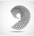 abstract spiral with dotted circles vector image