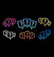 quiz marks set vector image vector image