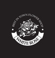 rose bud emblem vector image