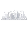 thin line city panorama landscape modern vector image vector image