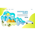 discover new world website landing page vector image vector image