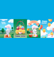 easter posters abstract modern posters vector image