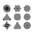set nine minimalistic trendy shapes stylish vector image
