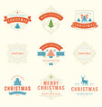 christmas labels and badges design elements vector image