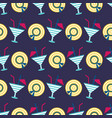cocktails summer seamless pattern vector image