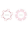 floral setcolorful purple collection vector image vector image