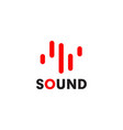 music sound app logo design template vector image