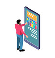 touch screen panel vector image vector image