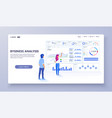 web site linear art design template vector image