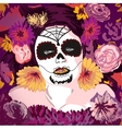 young pretty mexican sugar skull girl y vector image vector image