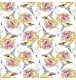 watercolor seamless pattern with colorful flowers vector image