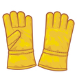 leather gloves vector image vector image