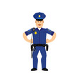 police officer angry emoji isolated policeman vector image