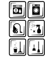 set six icon for housewife home work vector image