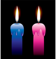 burning candles vector image vector image