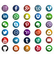 colorful social media 3d icons pack vector image