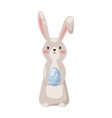 gray easter rabbit bunny traditional symbol vector image