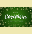 merry year hand lettering xmas card vector image