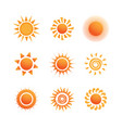 sun logo design template icon element vector image