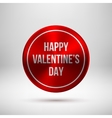 red abstract valentines badge vector image
