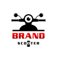 scooter logo design vector image