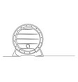 continuous one line barrel keg vector image