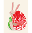 easter rabbit vector image vector image