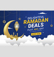 ramadan sale banner template design background vector image