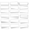 stacked white paper banners with shadows vector image vector image